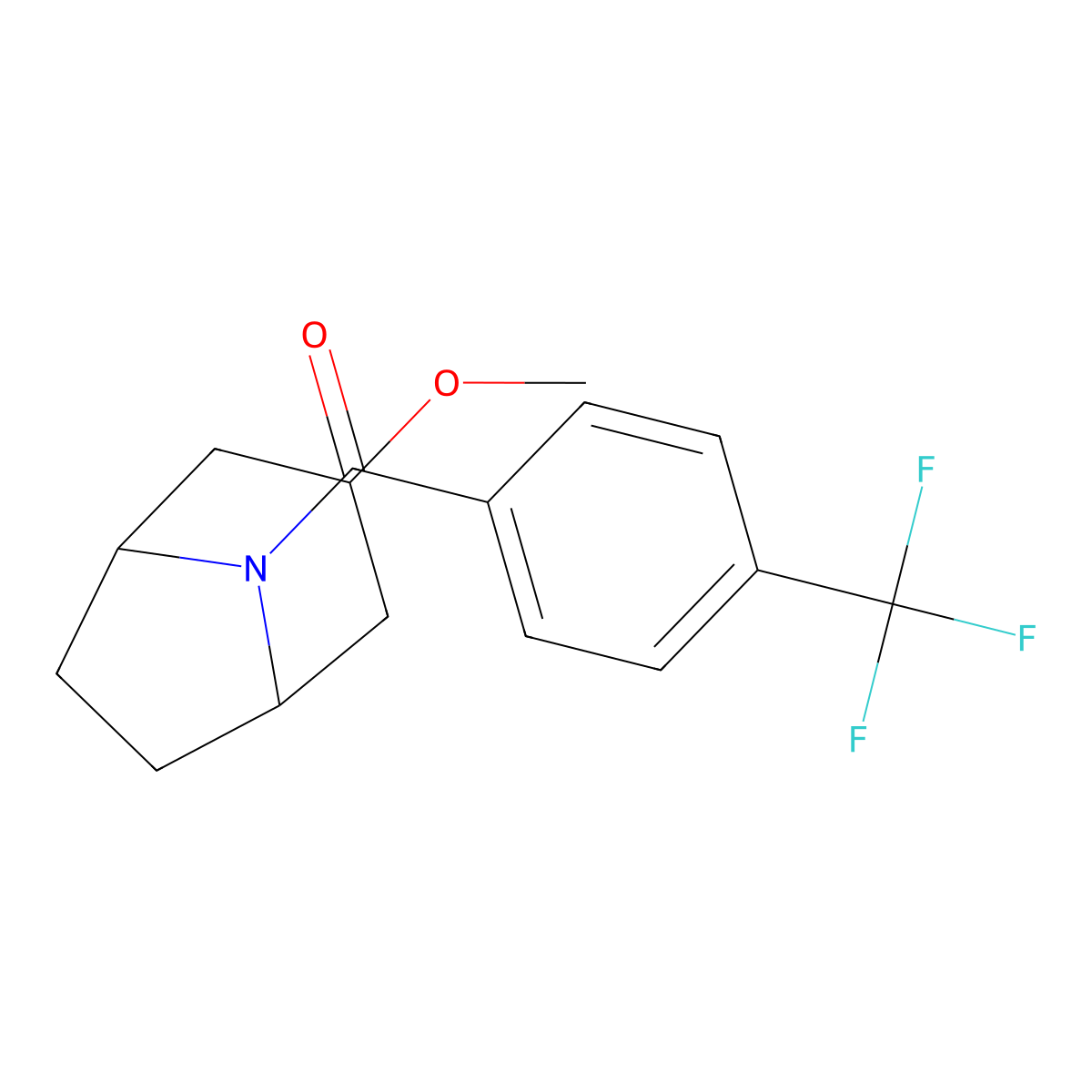 3-Methoxy-8-[4-(trifluoromethyl)benzoyl]-8-azabicyclo[3.2.1]octane molecular structure, CAS 2176070-27-0
