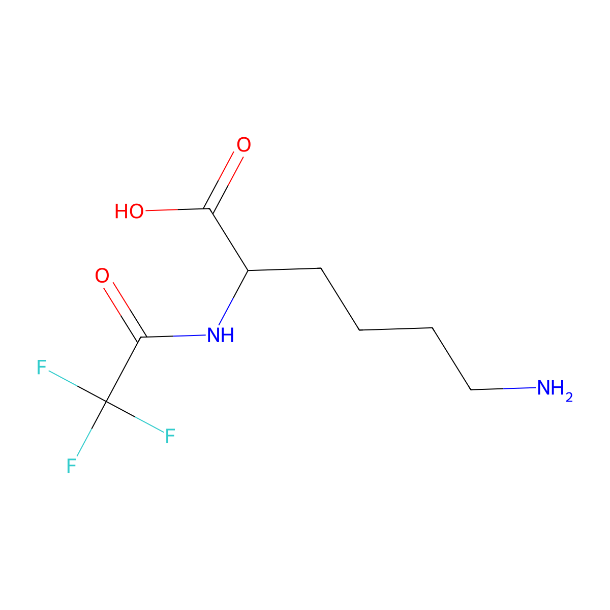 N2-(2,2,2-Trifluoroacetyl)-L-lysine molecular structure, CAS 21761-08-0