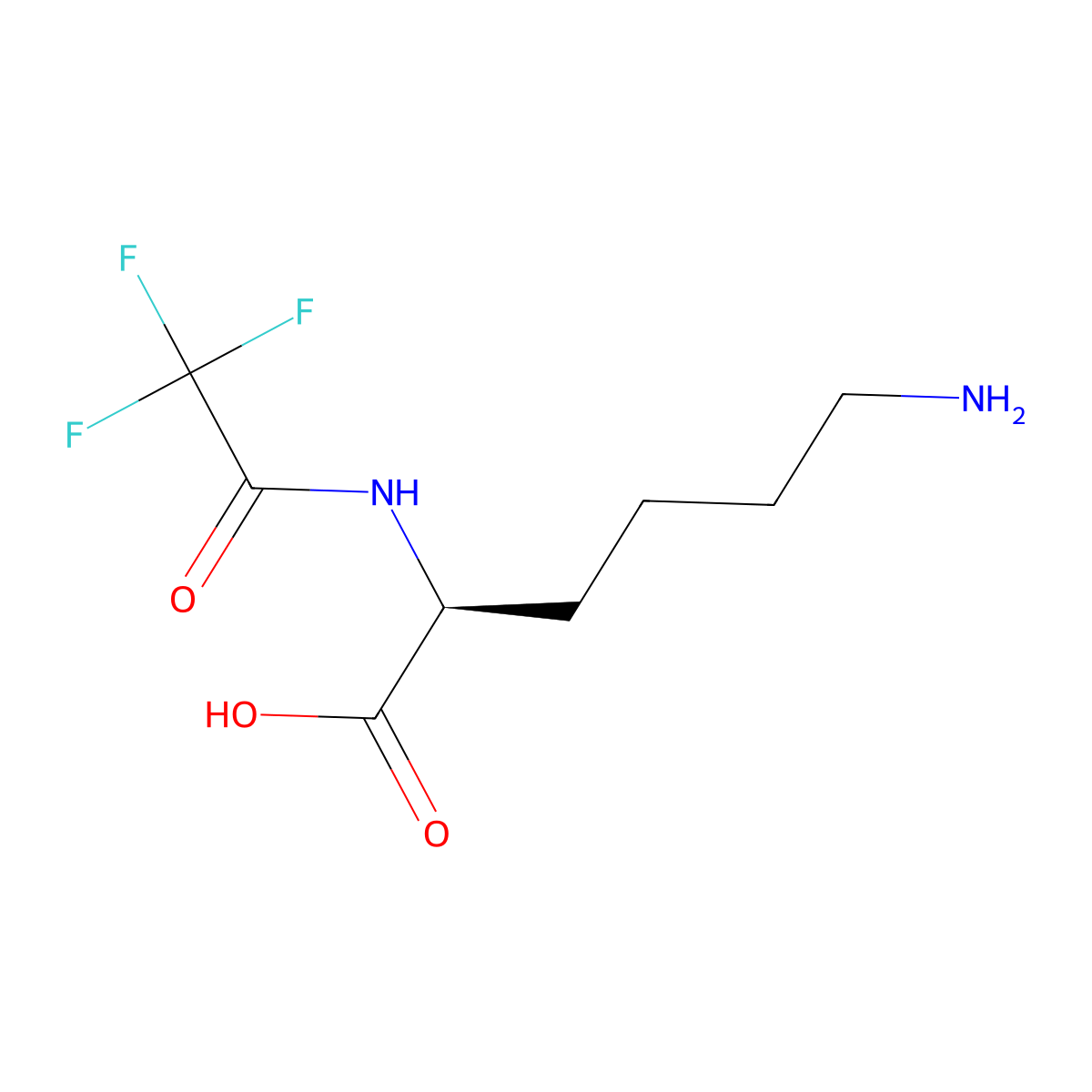 N2-(2,2,2-Trifluoroacetyl)-L-lysine molecular structure, CAS 21761-08-0