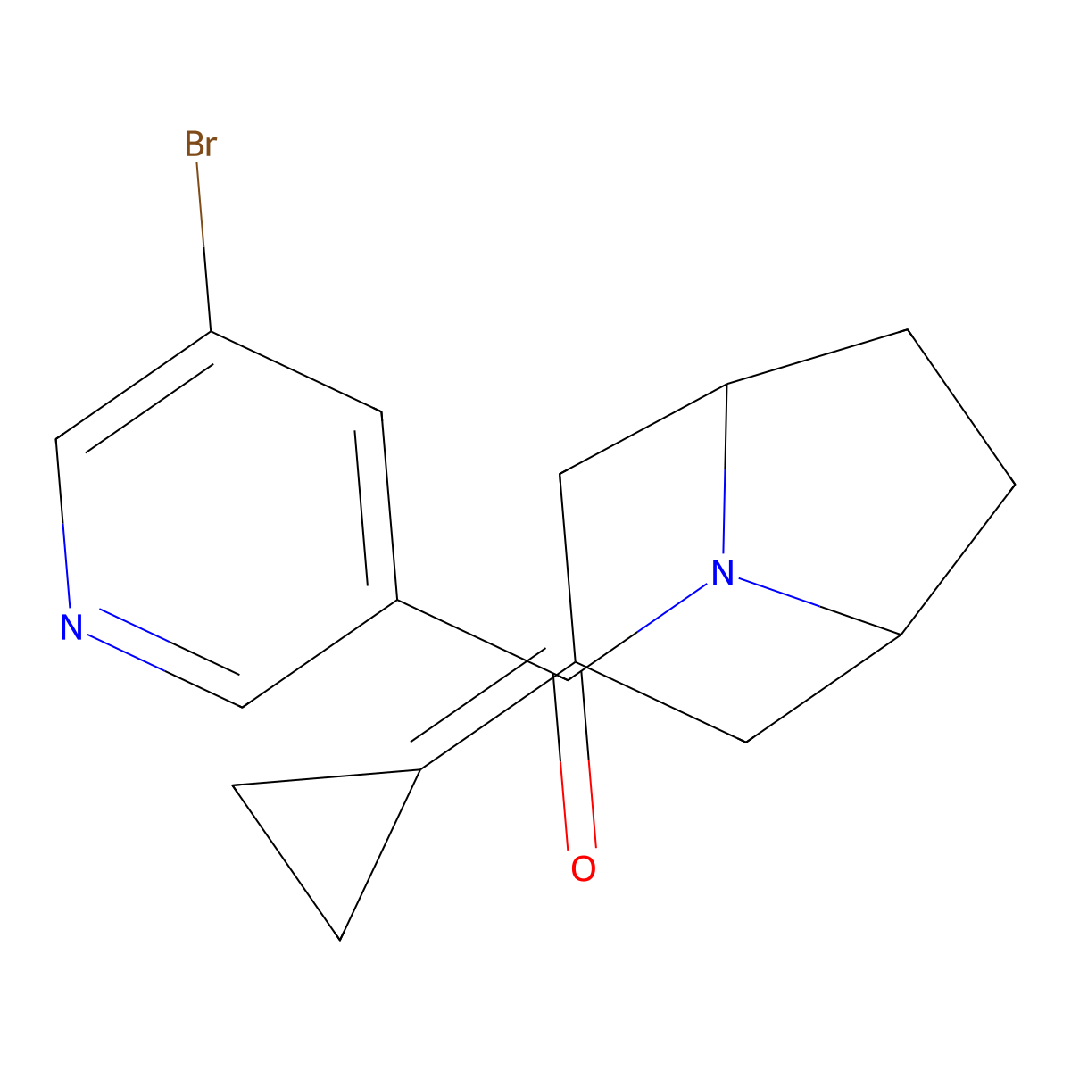 8-(5-Bromopyridine-3-carbonyl)-3-cyclopropylidene-8-azabicyclo[3.2.1]octane molecular structure, CAS 2176124-30-2
