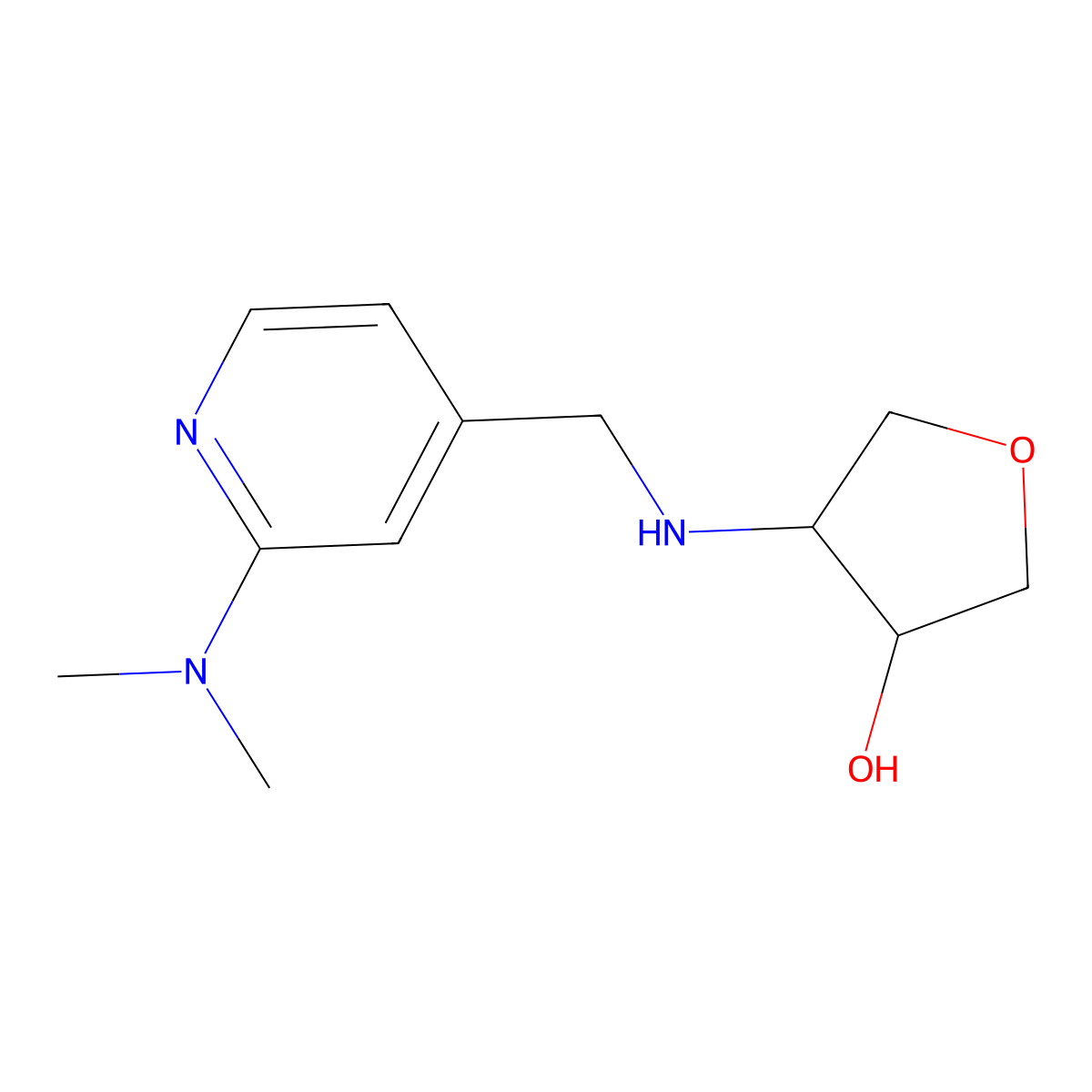 4-({[2-(Dimethylamino)pyridin-4-yl]methyl}amino)oxolan-3-ol molecular structure, CAS 2176124-53-9