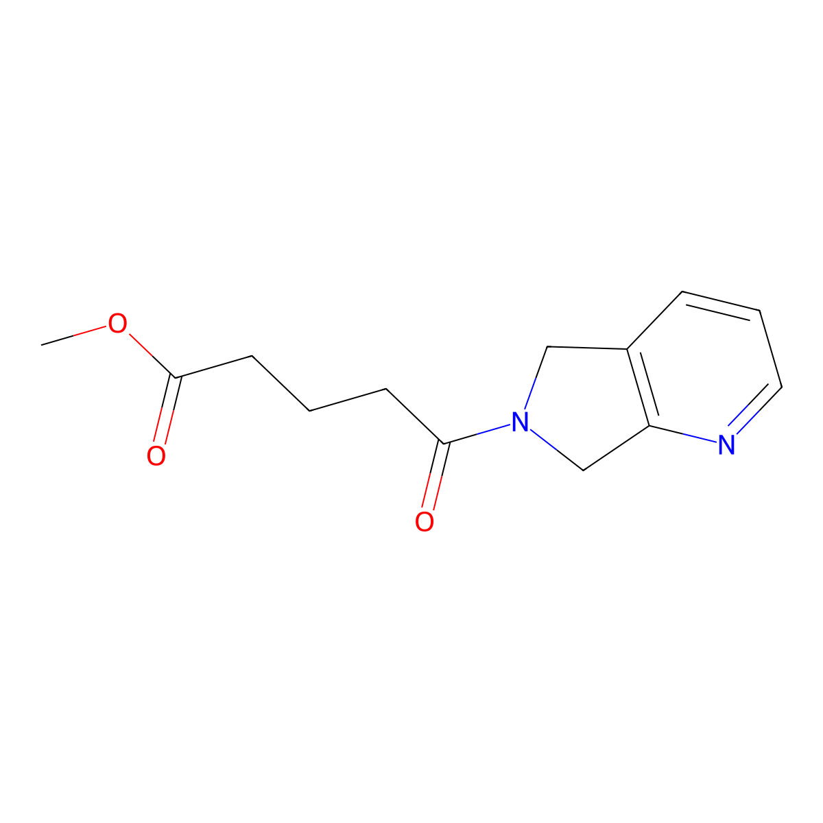 methyl 5-oxo-5-(5H-pyrrolo[3,4-b]pyridin-6(7H)-yl)pentanoate molecular structure, CAS 2176124-63-1