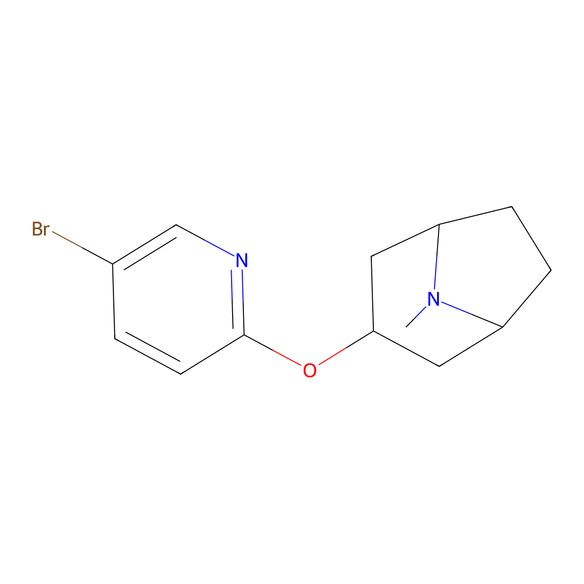3-[(5-Bromopyridin-2-yl)oxy]-8-methyl-8-azabicyclo[3.2.1]octane molecular structure, CAS 2176125-87-2