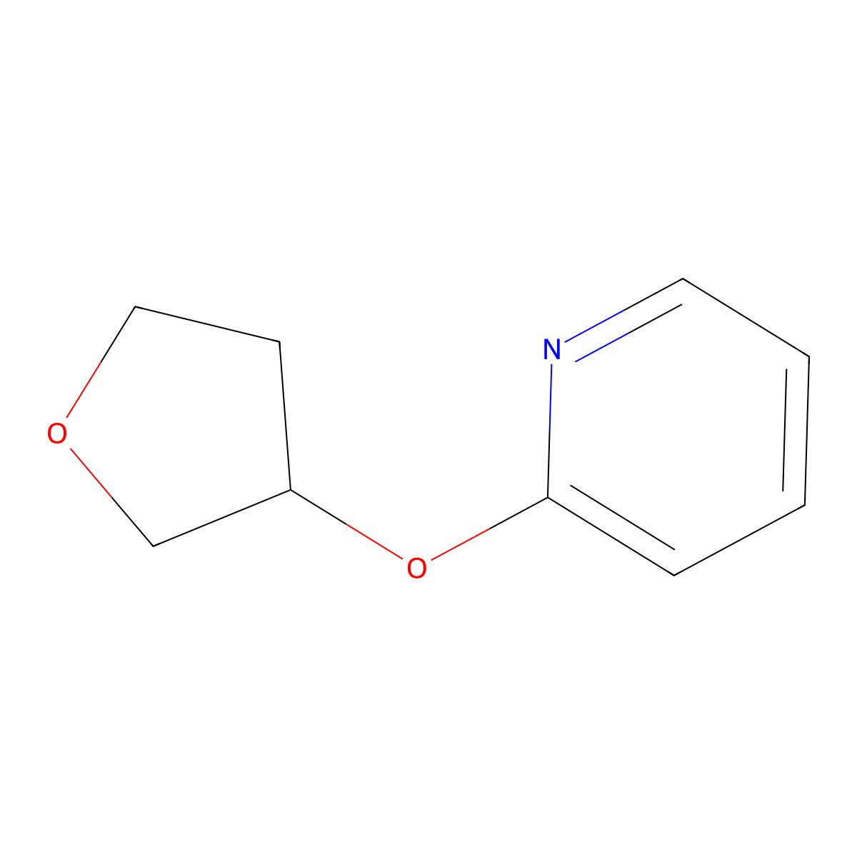 2-(Oxolan-3-yloxy)pyridine molecular structure, CAS 2176126-01-3
