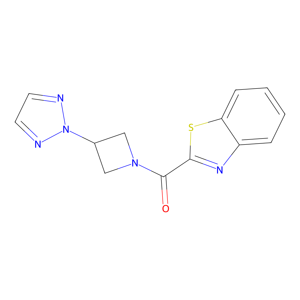 (3-(2H-1,2,3-triazol-2-yl)azetidin-1-yl)(benzo[d]thiazol-2-yl)methanone molecular structure, CAS 2176152-25-1