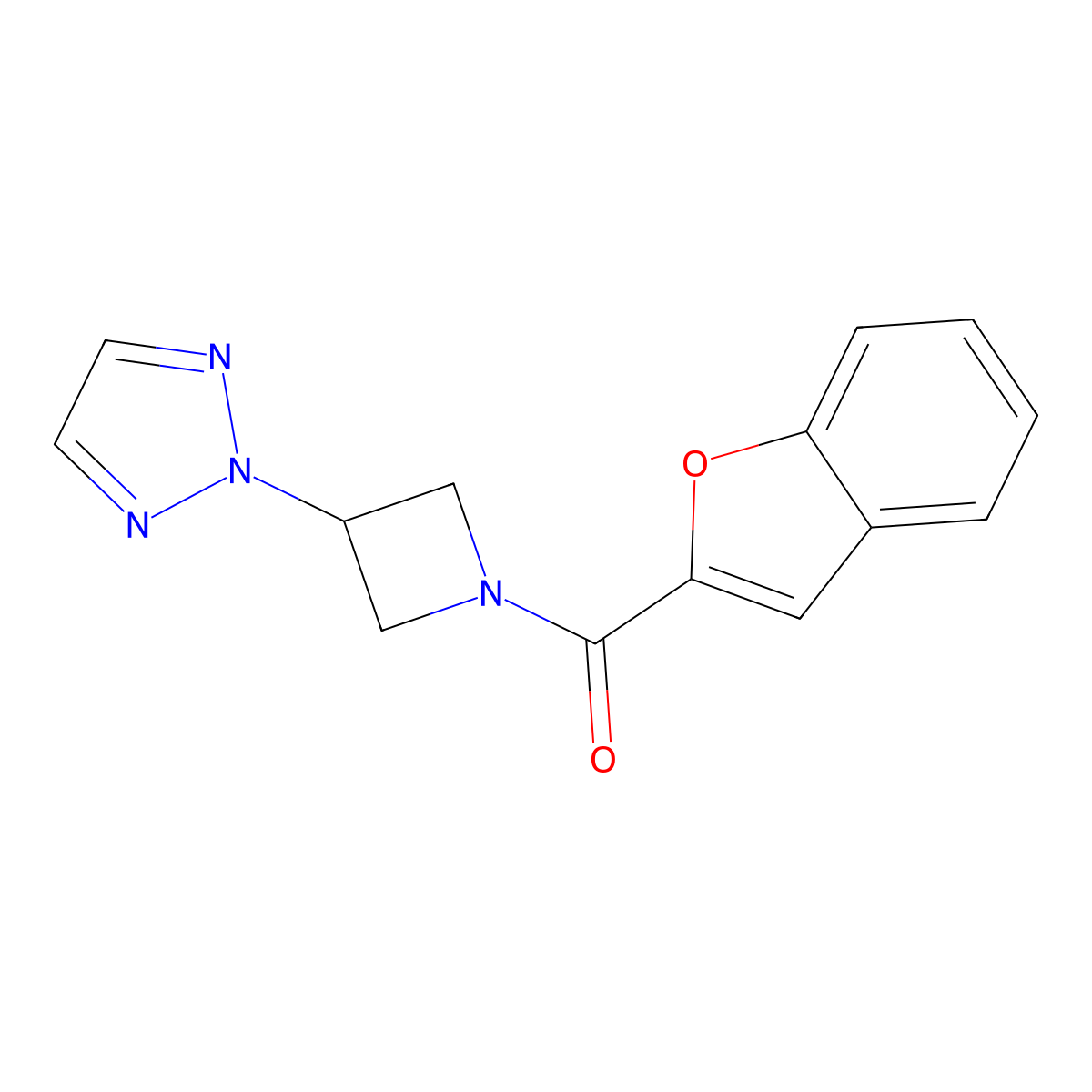 2-[1-(1-benzofuran-2-carbonyl)azetidin-3-yl]-2H-1,2,3-triazole molecular structure, CAS 2176152-27-3