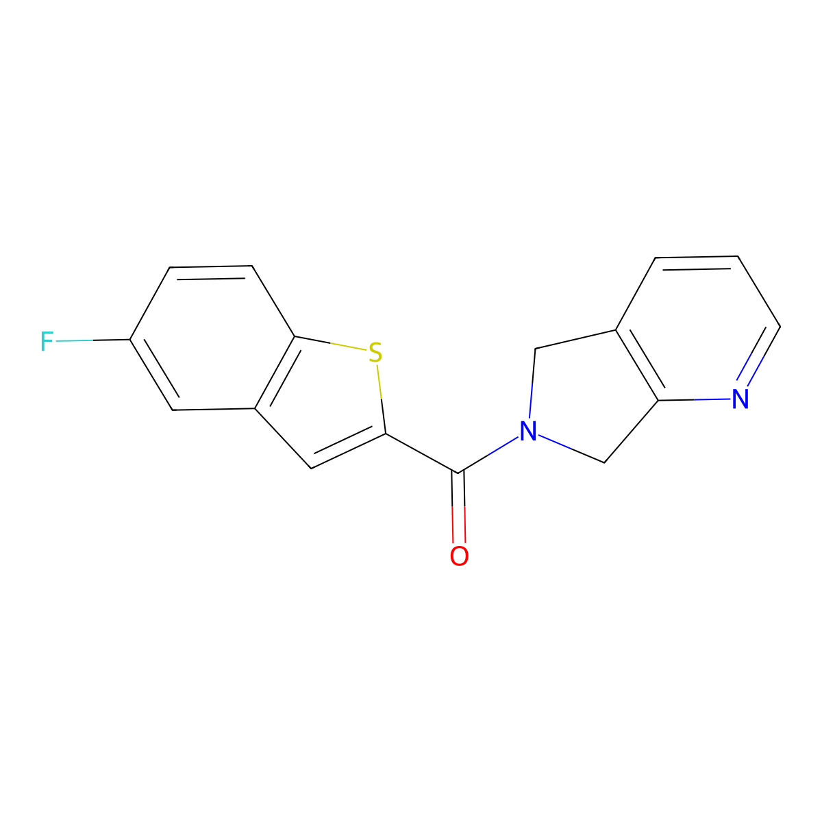 (5-fluorobenzo[b]thiophen-2-yl)(5H-pyrrolo[3,4-b]pyridin-6(7H)-yl)methanone molecular structure, CAS 2176152-36-4