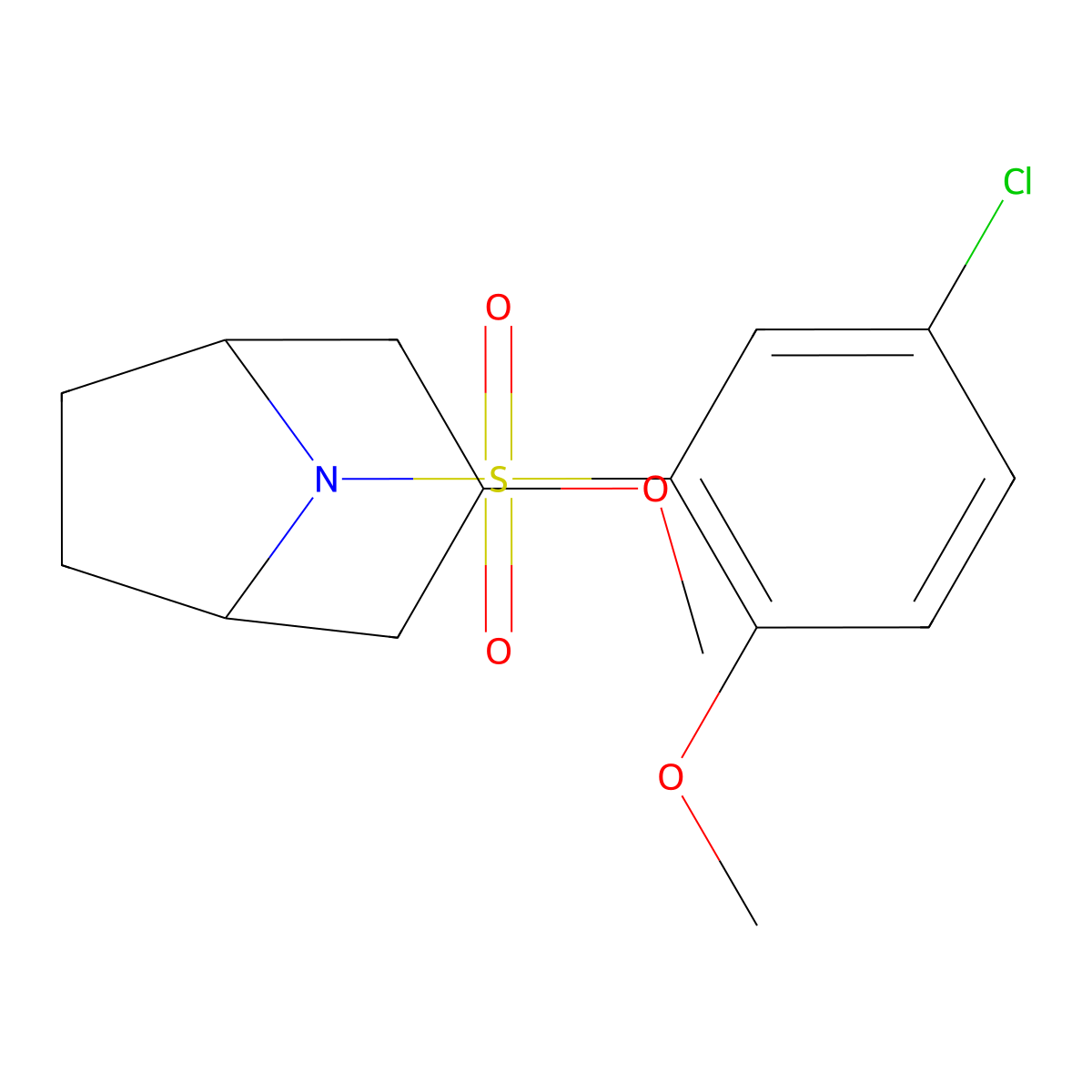 (1R,5S)-8-((5-chloro-2-methoxyphenyl)sulfonyl)-3-methoxy-8-azabicyclo[3.2.1]octane molecular structure, CAS 2176152-42-2