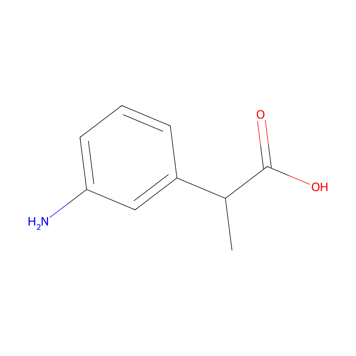 3-Amino-alpha-methylbenzeneacetic acid molecular structure, CAS 21762-11-8