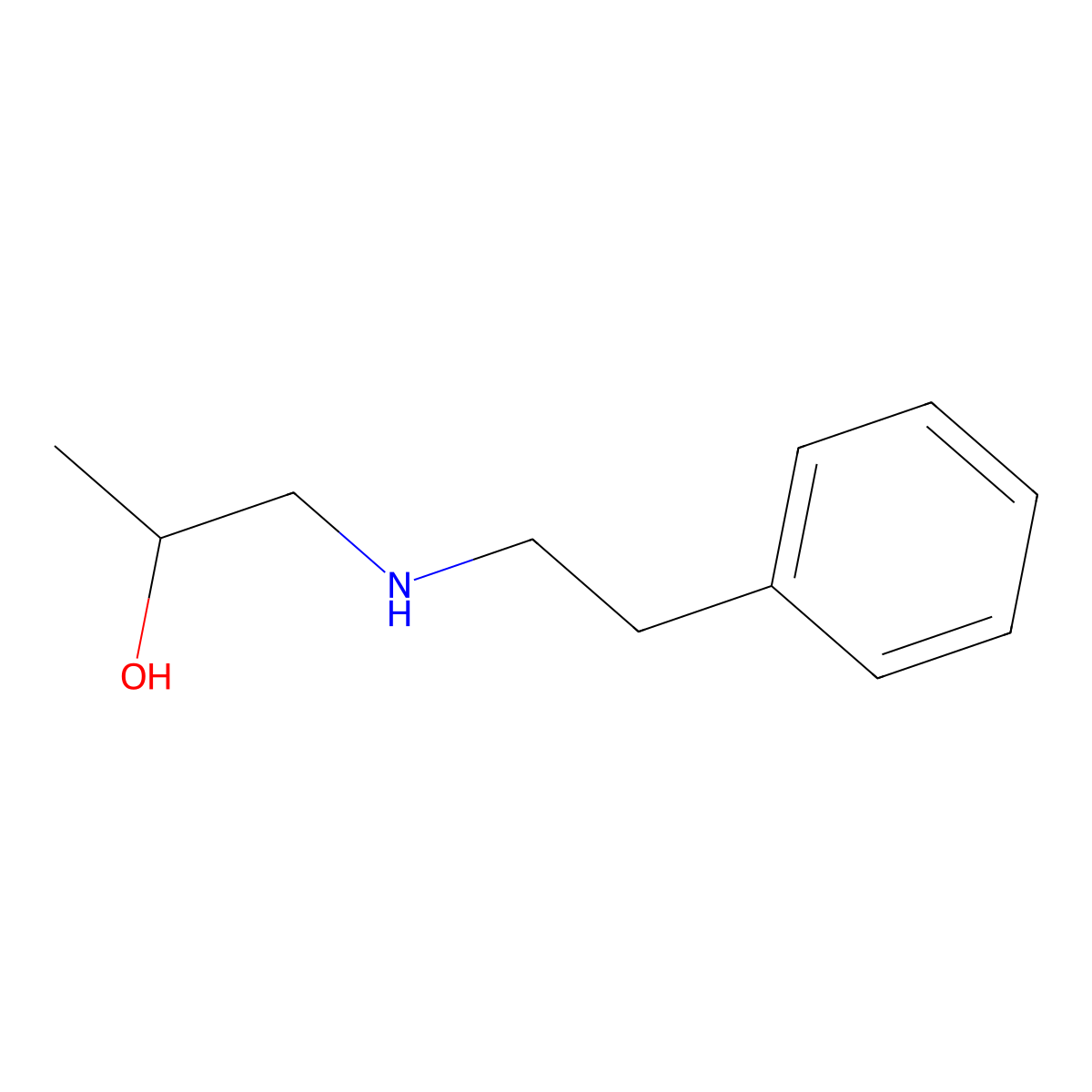 1-[(2-Phenylethyl)amino]propan-2-ol molecular structure, CAS 21762-38-9