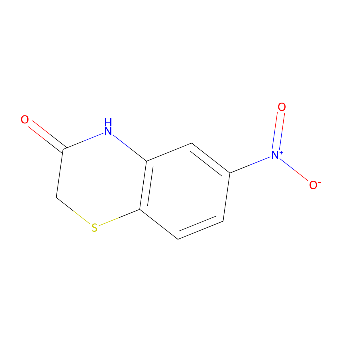 6-Nitro-2H-benzo[b][1,4]thiazin-3(4H)-one molecular structure, CAS 21762-74-3