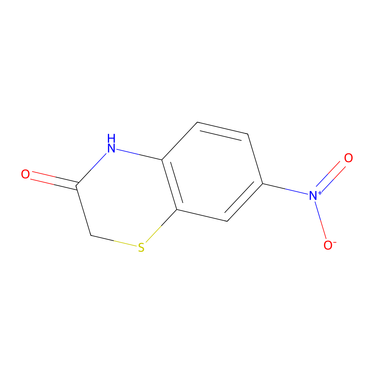 7-Nitro-2H-benzo[b][1,4]thiazin-3(4H)-one molecular structure, CAS 21762-75-4