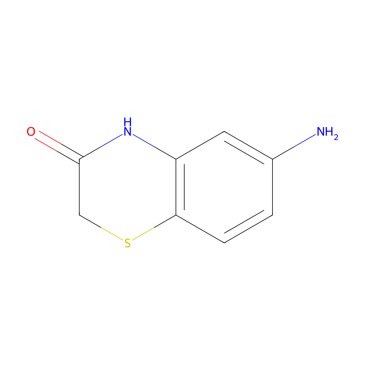 6-amino-3,4-dihydro-2H-1,4-benzothiazin-3-one molecular structure, CAS 21762-78-7
