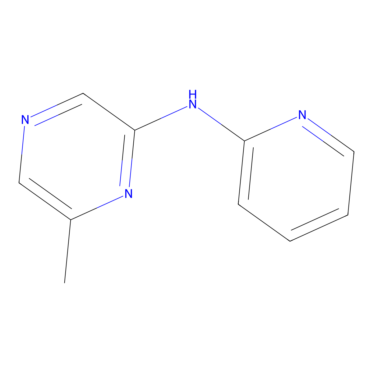 6-methyl-N-(pyridin-2-yl)pyrazin-2-amine molecular structure, CAS 2176201-24-2