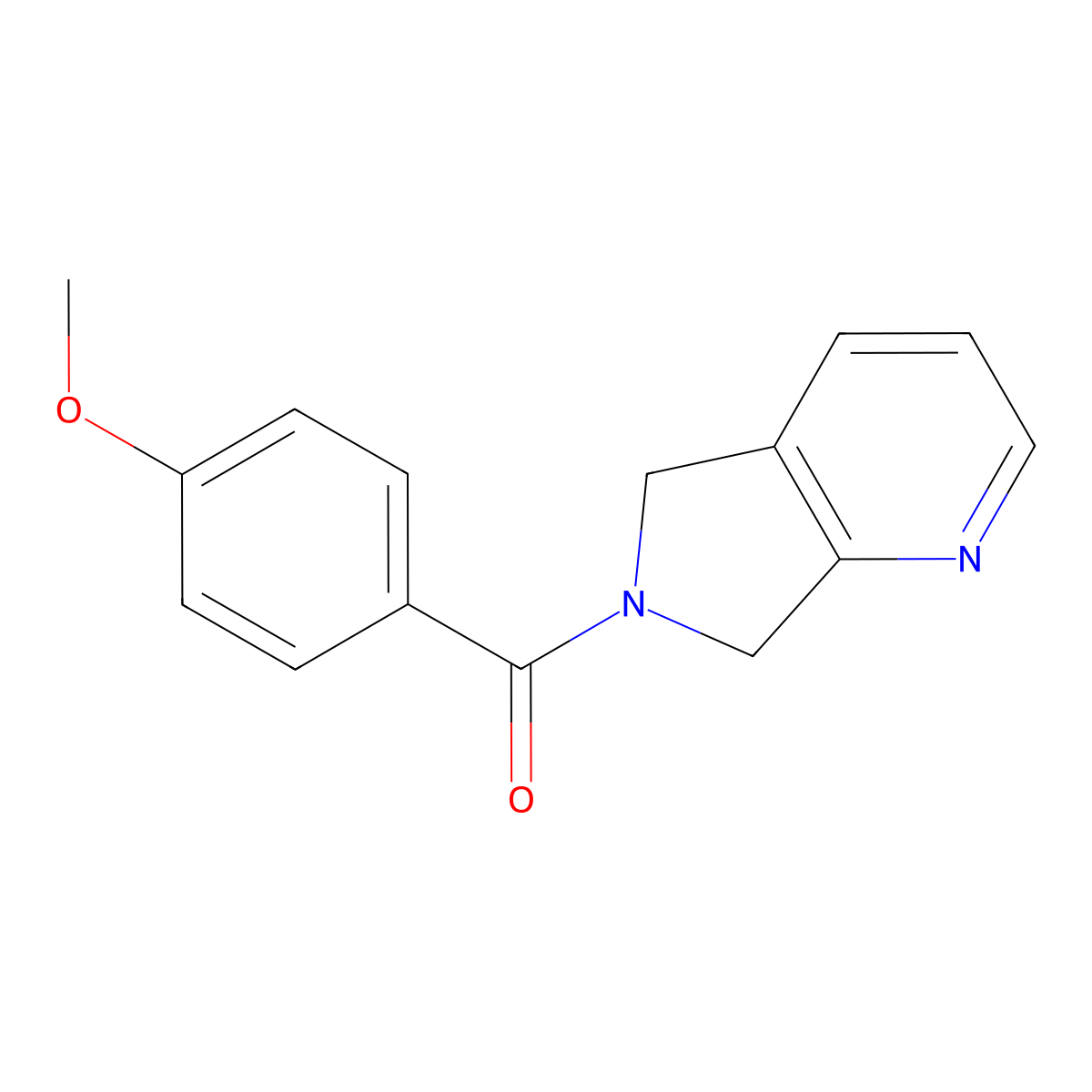 (4-methoxyphenyl)(5H-pyrrolo[3,4-b]pyridin-6(7H)-yl)methanone molecular structure, CAS 2176201-44-6