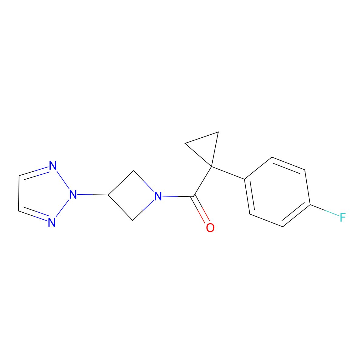 (3-(2H-1,2,3-triazol-2-yl)azetidin-1-yl)(1-(4-fluorophenyl)cyclopropyl)methanone molecular structure, CAS 2176201-55-9