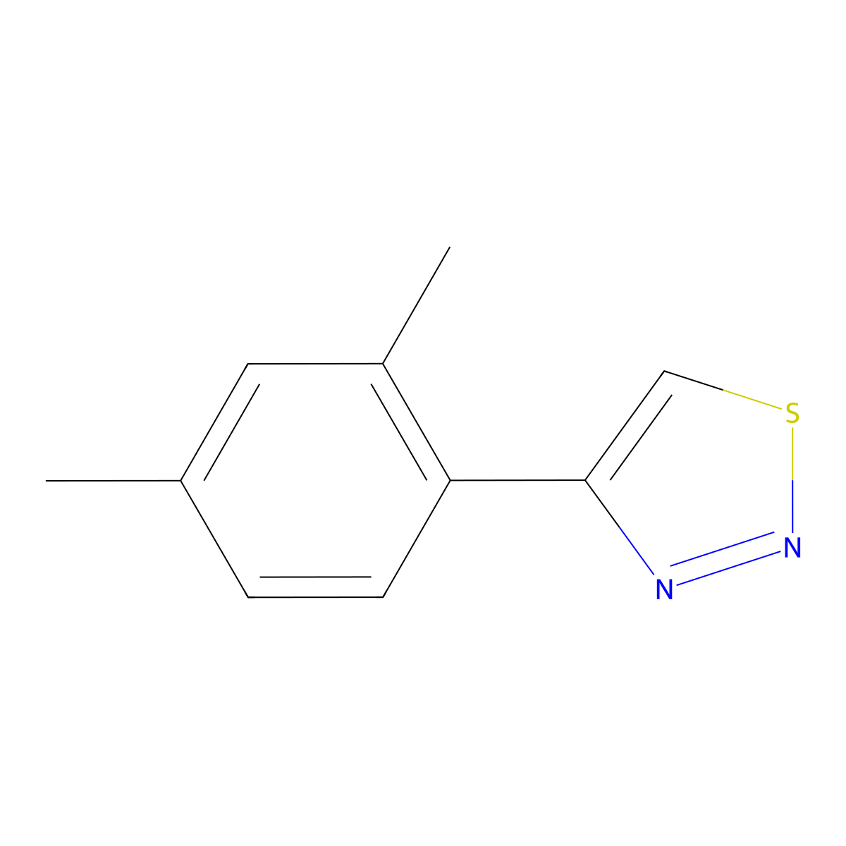 4-(2,4-Dimethylphenyl)-1,2,3-thiadiazole molecular structure, CAS 2176201-66-2