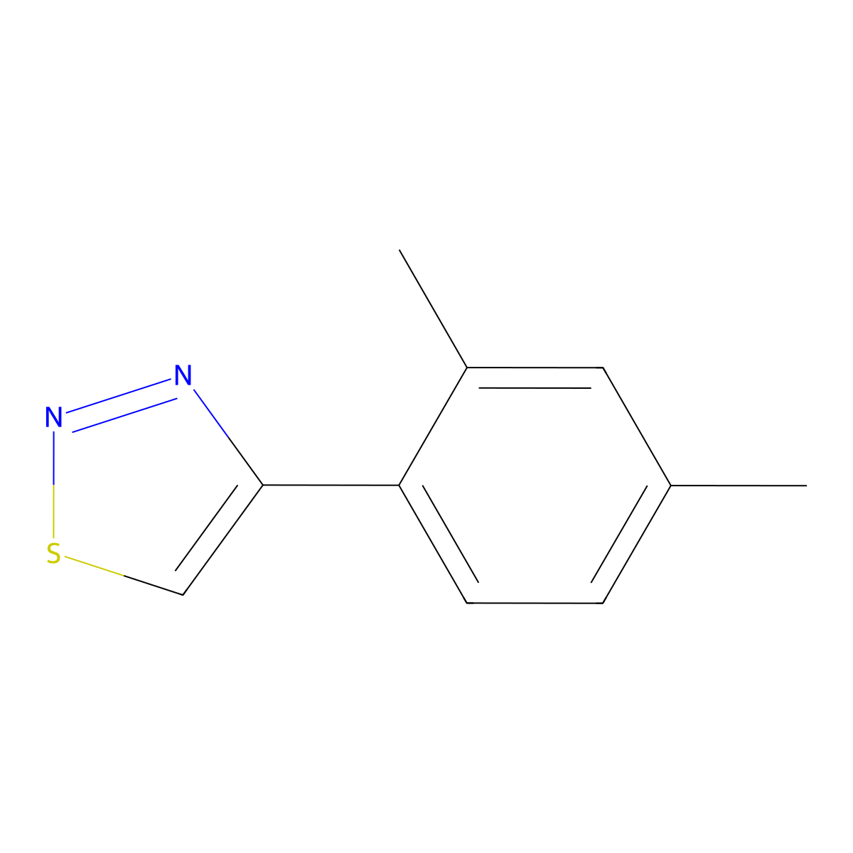 4-(2,4-Dimethylphenyl)-1,2,3-thiadiazole molecular structure, CAS 2176201-66-2
