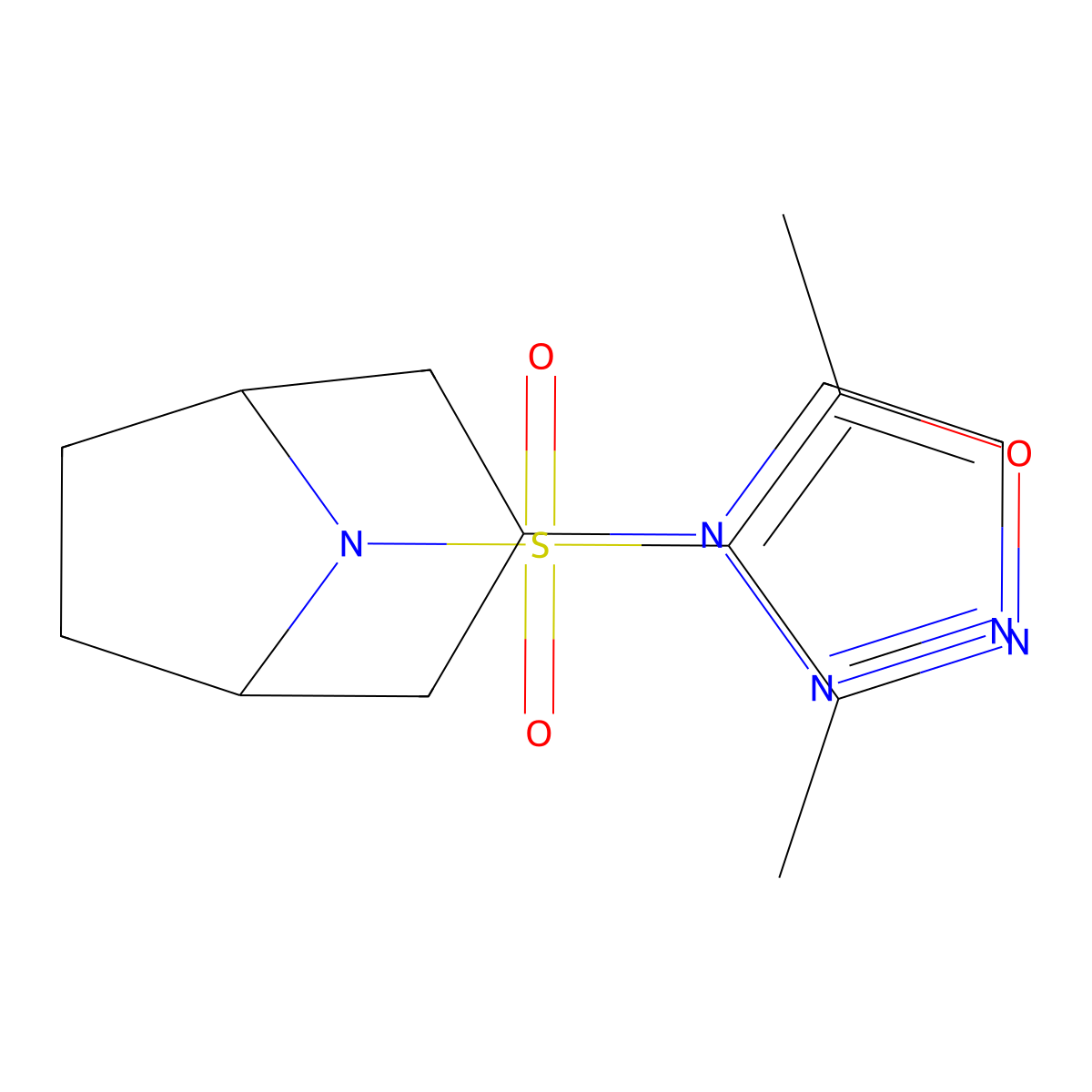 8-[(3,5-dimethyl-1,2-oxazol-4-yl)sulfonyl]-3-(1H-1,2,3-triazol-1-yl)-8-azabicyclo[3.2.1]octane molecular structure, CAS 2176201-81-1