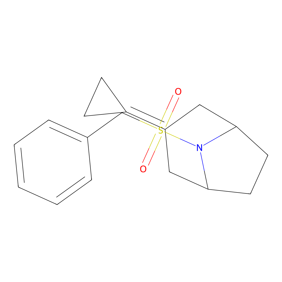 3-Cyclopropylidene-8-phenylmethanesulfonyl-8-azabicyclo[3.2.1]octane molecular structure, CAS 2176201-85-5