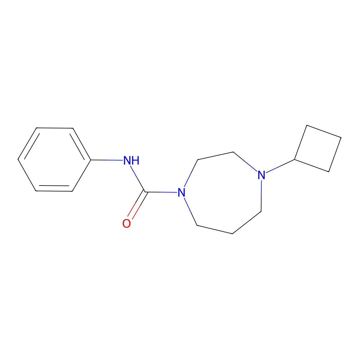 4-cyclobutyl-N-phenyl-1,4-diazepane-1-carboxamide molecular structure, CAS 2176201-90-2