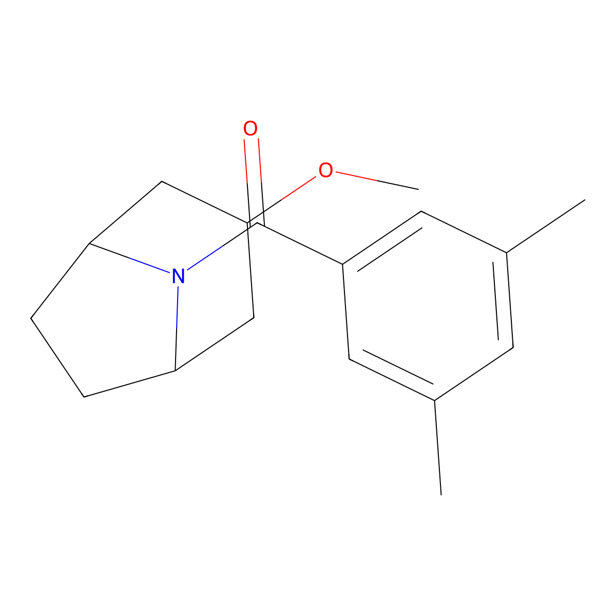 8-(3,5-Dimethylbenzoyl)-3-methoxy-8-azabicyclo[3.2.1]octane molecular structure, CAS 2176202-10-9