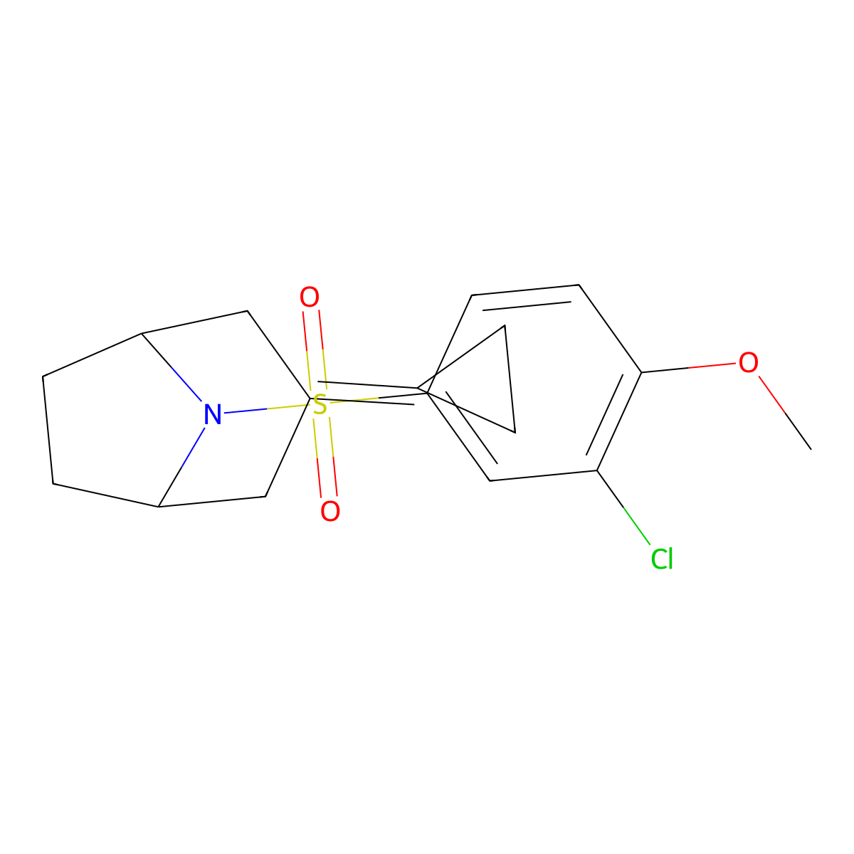 8-(3-Chloro-4-methoxybenzenesulfonyl)-3-cyclopropylidene-8-azabicyclo[3.2.1]octane molecular structure, CAS 2176202-11-0