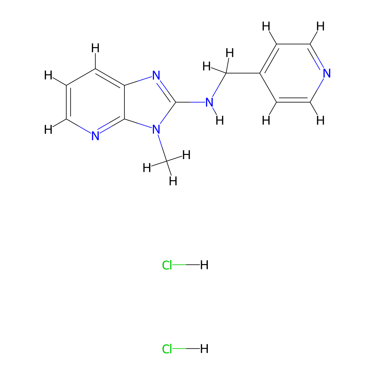3-methyl-N-[(pyridin-4-yl)methyl]-3H-imidazo[4,5-b]pyridin-2-amine dihydrochloride molecular structure, CAS 2176202-20-1