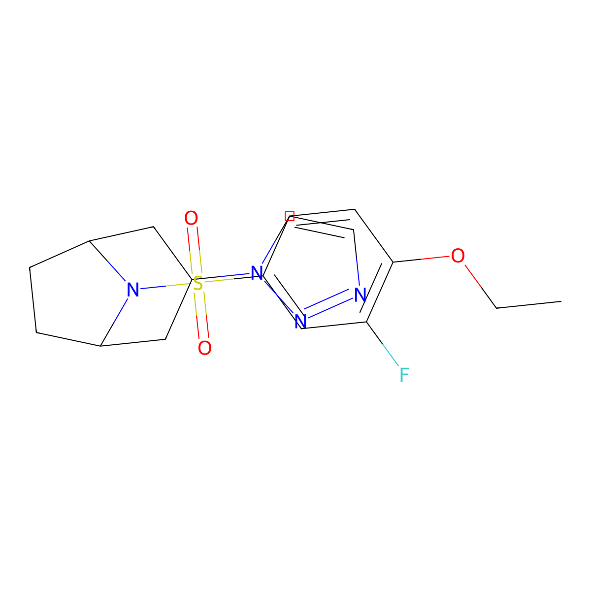 8-(4-ethoxy-3-fluorobenzenesulfonyl)-3-(1H-1,2,3-triazol-1-yl)-8-azabicyclo[3.2.1]octane molecular structure, CAS 2176269-68-2