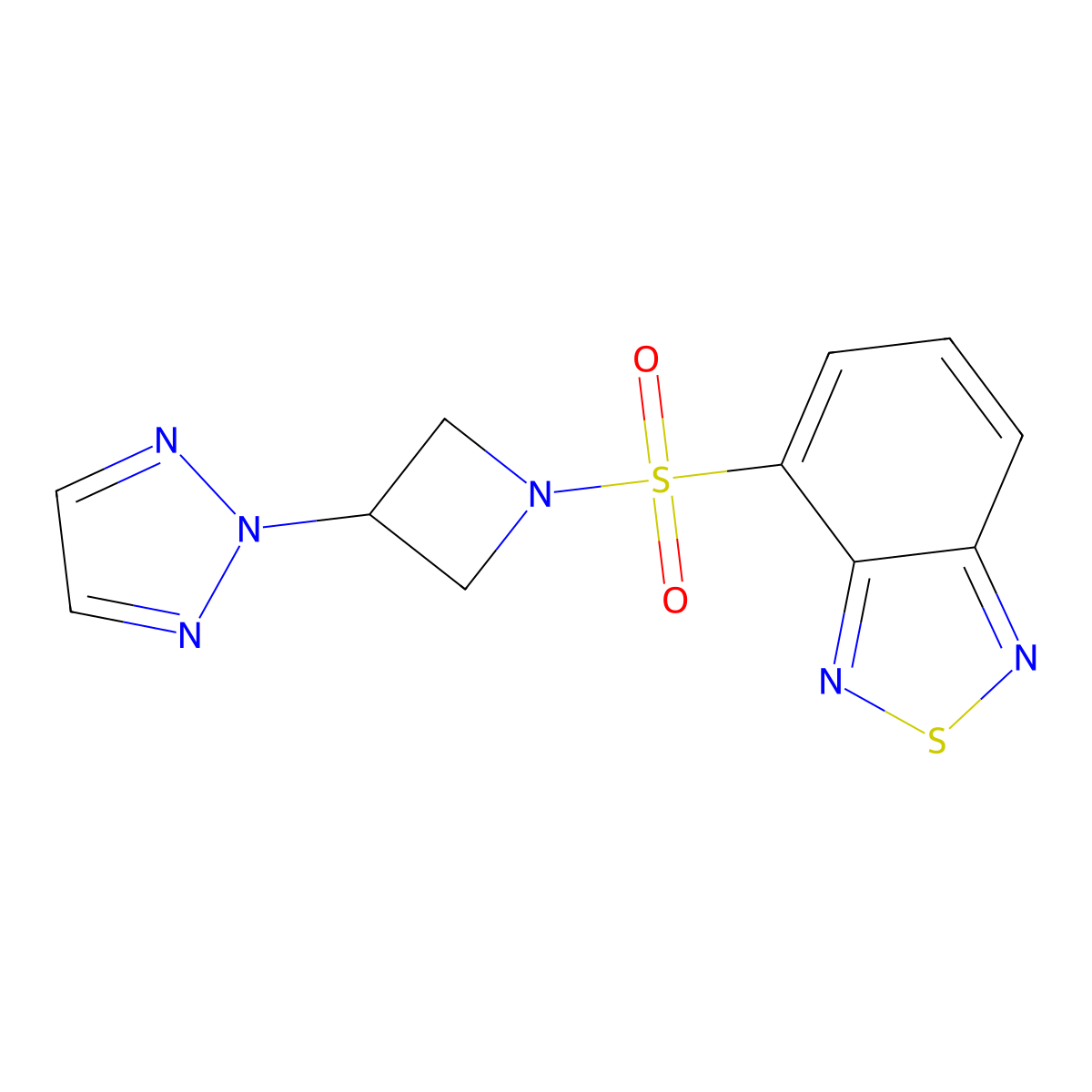 4-((3-(2H-1,2,3-triazol-2-yl)azetidin-1-yl)sulfonyl)benzo[c][1,2,5]thiadiazole molecular structure, CAS 2176270-16-7
