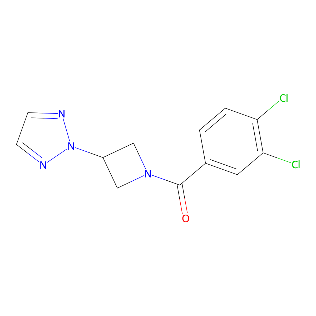 (3-(2H-1,2,3-triazol-2-yl)azetidin-1-yl)(3,4-dichlorophenyl)methanone molecular structure, CAS 2176270-35-0