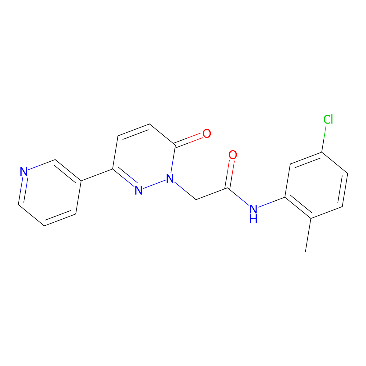 N-(5-chloro-2-methylphenyl)-2-(6-oxo-3-(pyridin-3-yl)pyridazin-1(6H)-yl)acetamide molecular structure, CAS 2176270-45-2