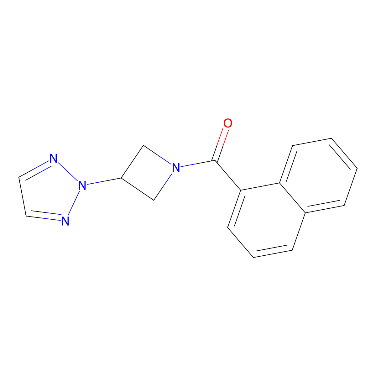 2-[1-(naphthalene-1-carbonyl)azetidin-3-yl]-2H-1,2,3-triazole molecular structure, CAS 2176270-91-8