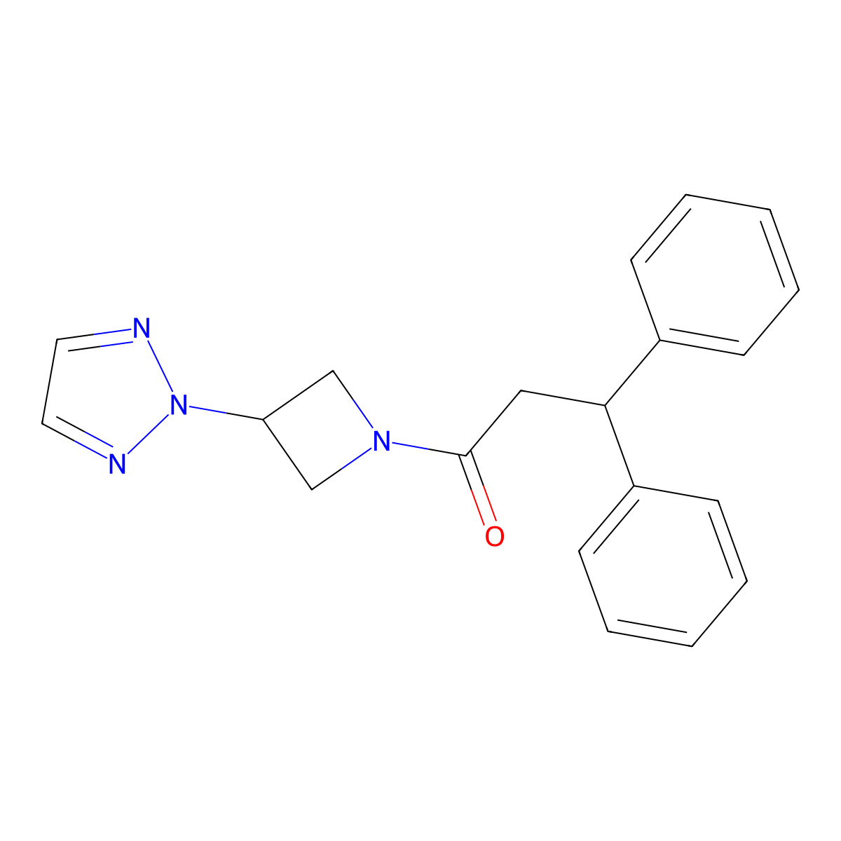 1-(3-(2H-1,2,3-triazol-2-yl)azetidin-1-yl)-3,3-diphenylpropan-1-one molecular structure, CAS 2176271-28-4