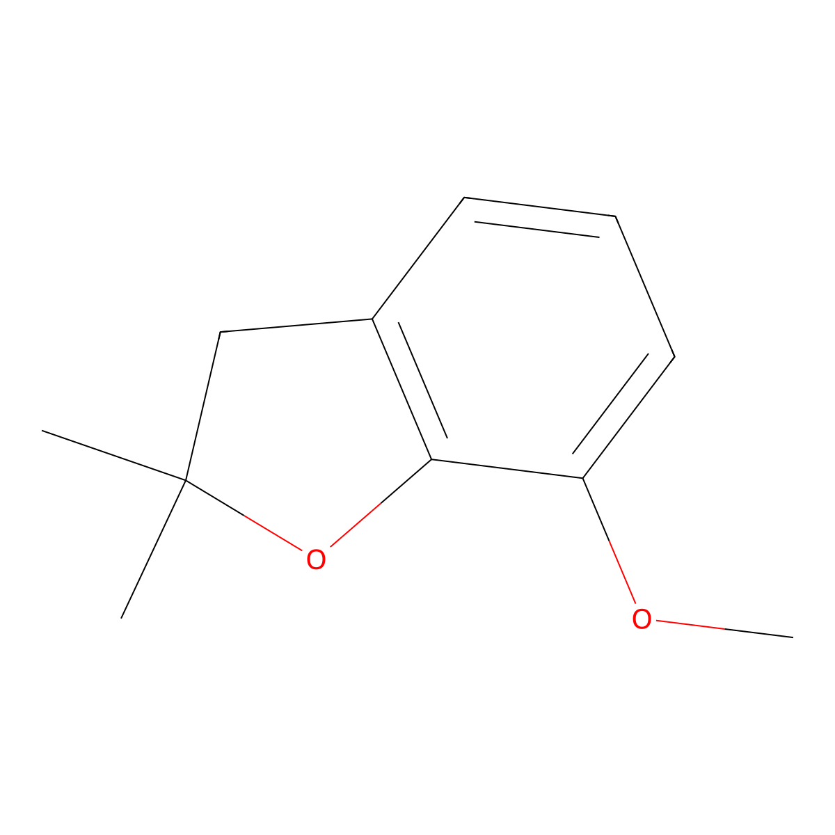 7-Methoxy-2,2-dimethyl-2,3-dihydro-1-benzofuran molecular structure, CAS 21763-49-5