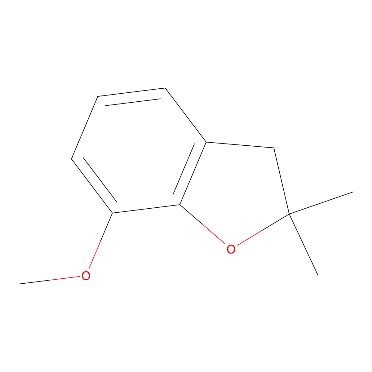 7-Methoxy-2,2-dimethyl-2,3-dihydro-1-benzofuran molecular structure, CAS 21763-49-5