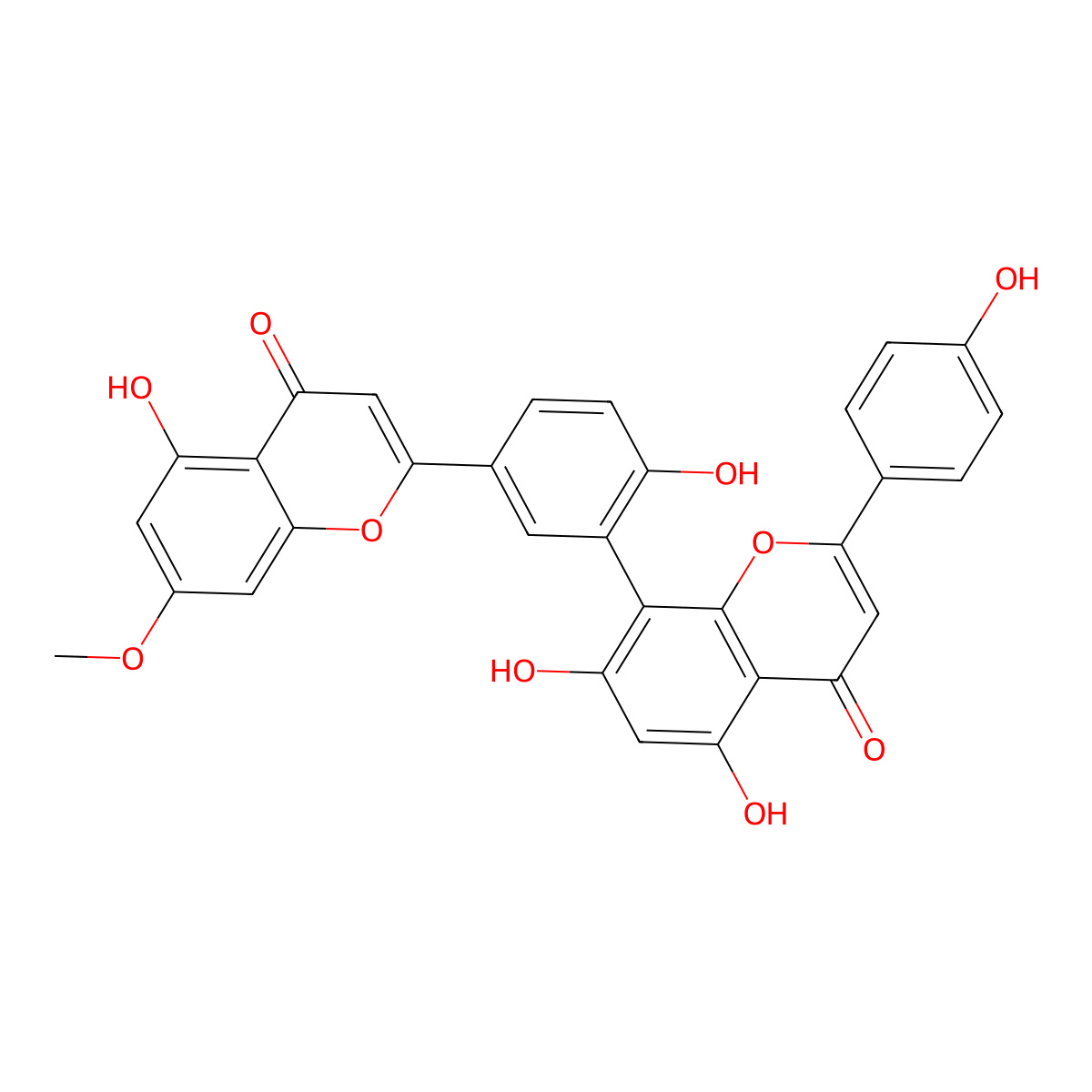 Sequoiaflavone molecular structure, CAS 21763-71-3