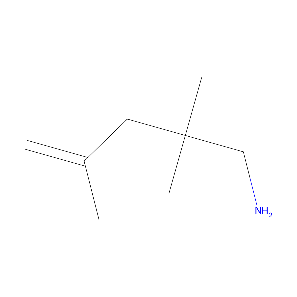 2,2,4-Trimethylpent-4-en-1-amine molecular structure, CAS 217633-05-1