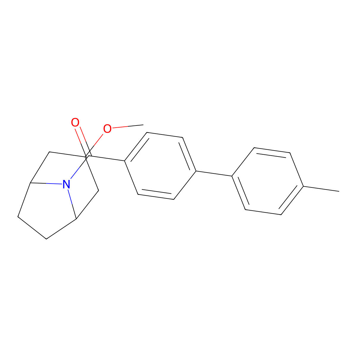 3-Methoxy-8-{4'-methyl-[1,1'-biphenyl]-4-carbonyl}-8-azabicyclo[3.2.1]octane molecular structure, CAS 2176338-48-8