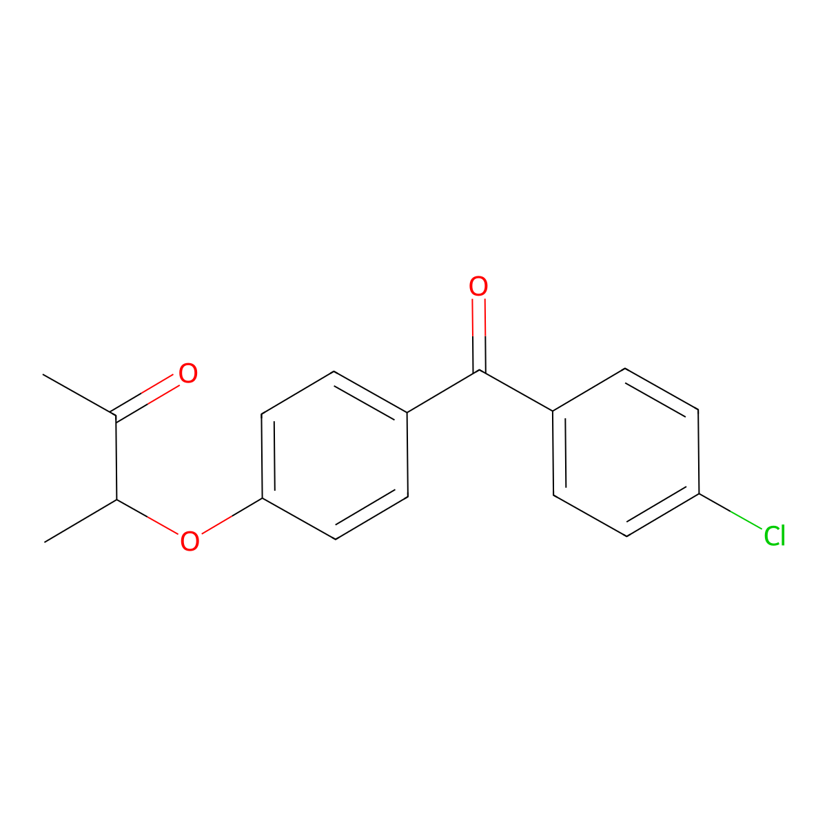 3-(4-(4-Chlorobenzoyl) phenoxy)butan-2-one molecular structure, CAS 217636-47-0