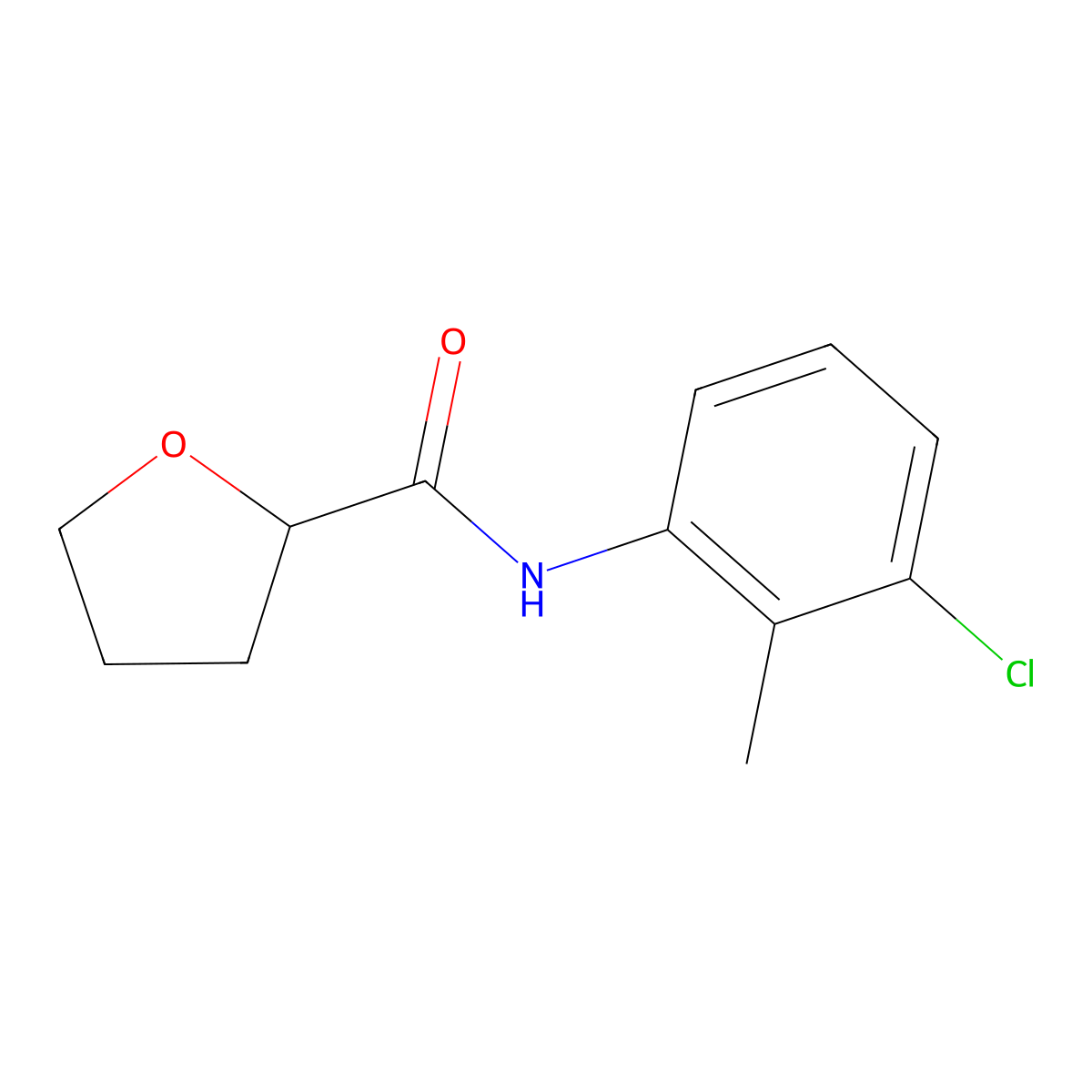 (2S)-N-(3-chloro-2-methylphenyl)oxolane-2-carboxamide molecular structure, CAS 2176362-38-0