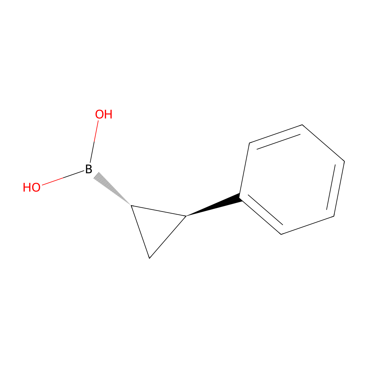 ((1S,2S)-2-Phenylcyclopropyl)boronic acid molecular structure, CAS 217644-02-5