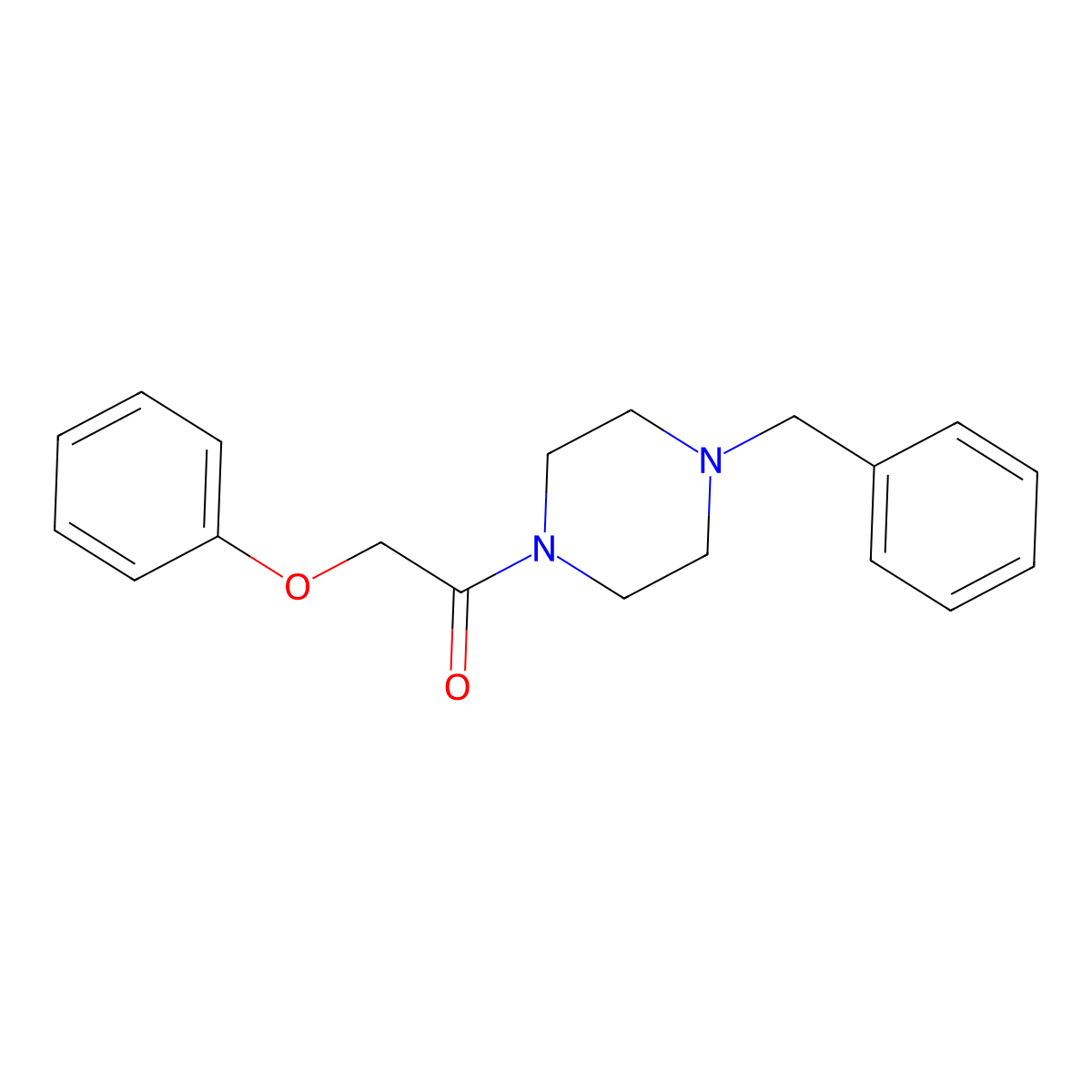 1-(4-Benzylpiperazin-1-yl)-2-phenoxyethanone molecular structure, CAS 217646-10-1