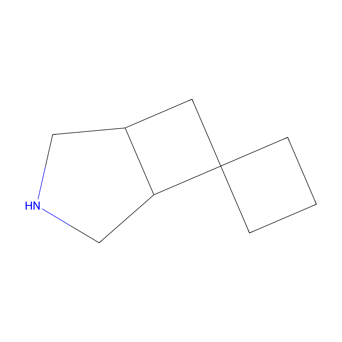3-Azaspiro[bicyclo[3.2.0]heptane-6,1'-cyclobutane] molecular structure, CAS 2176481-81-3