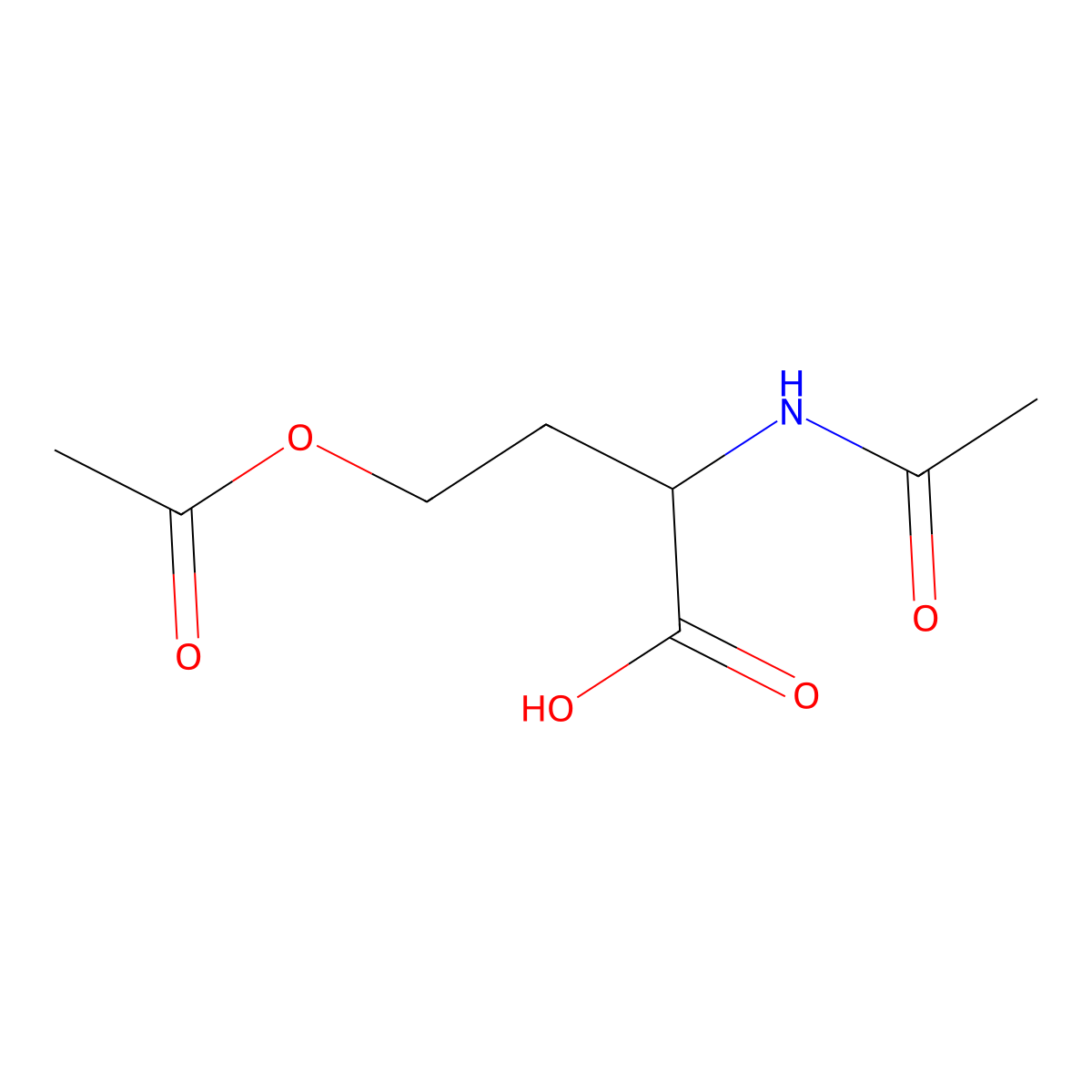 (2S)-4-(acetyloxy)-2-acetamidobutanoic acid molecular structure, CAS 2176501-53-2