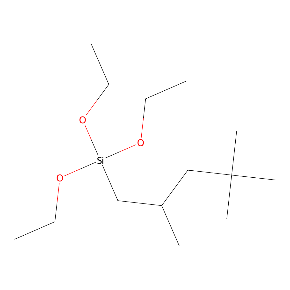Silane, triethoxy(2,4,4-trimethylpentyl)- molecular structure, CAS 217654-41-6