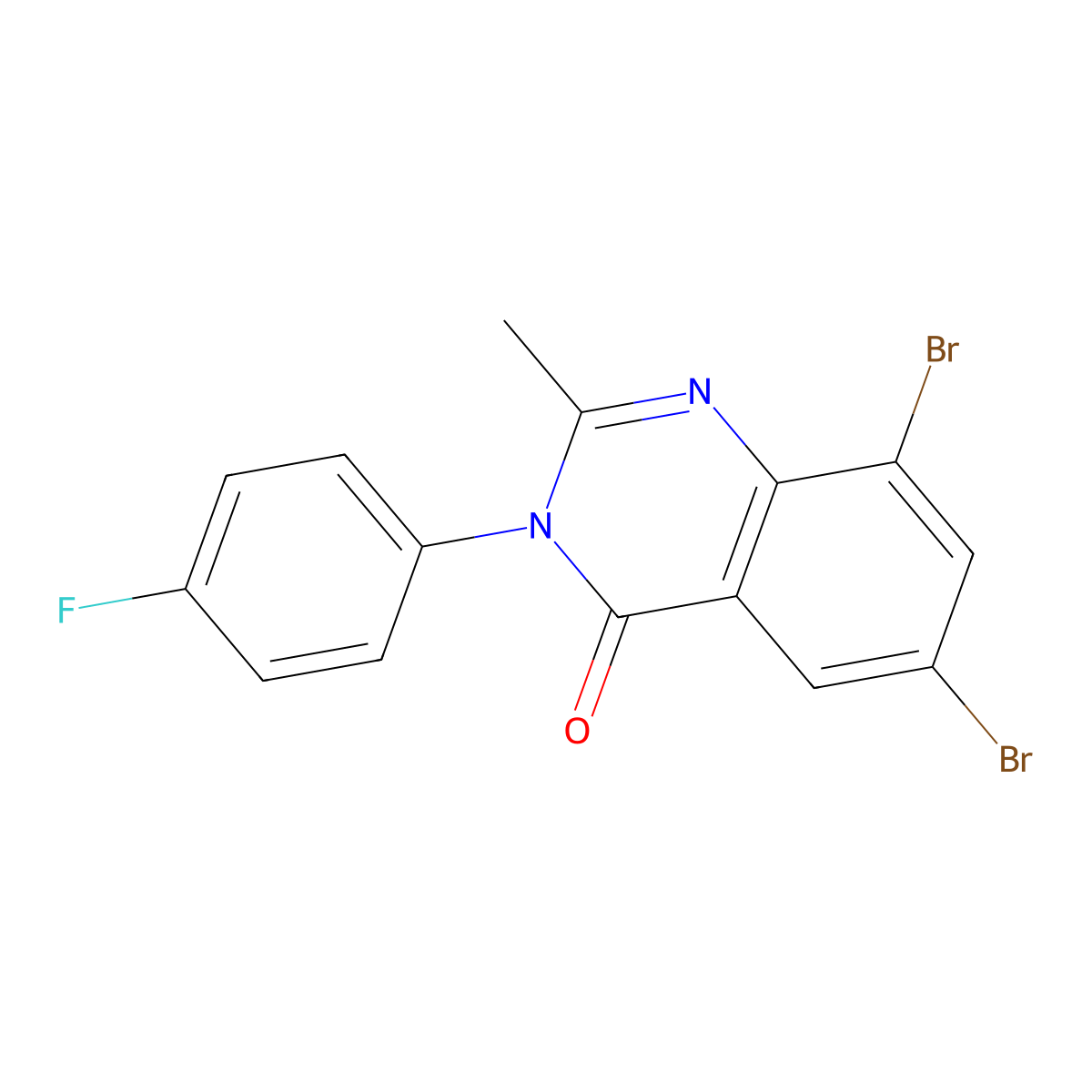 4(3h)-Quinazolinone,6,8-dibromo-3-(4-fluorophenyl)-2-methyl- molecular structure, CAS 217655-64-6