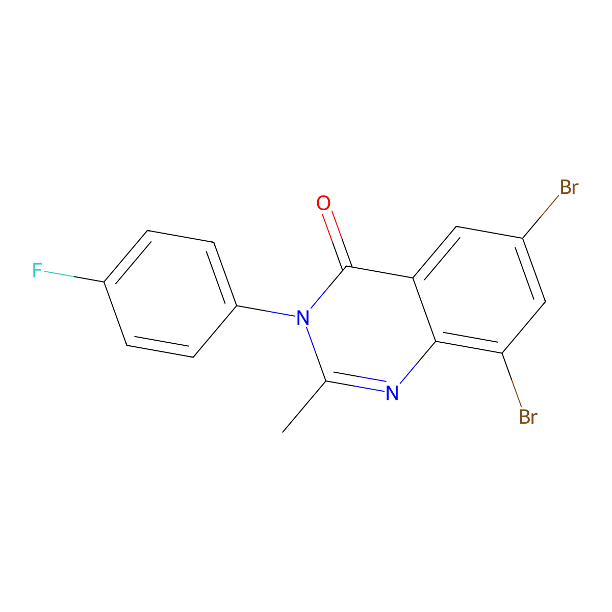 4(3h)-Quinazolinone,6,8-dibromo-3-(4-fluorophenyl)-2-methyl- molecular structure, CAS 217655-64-6