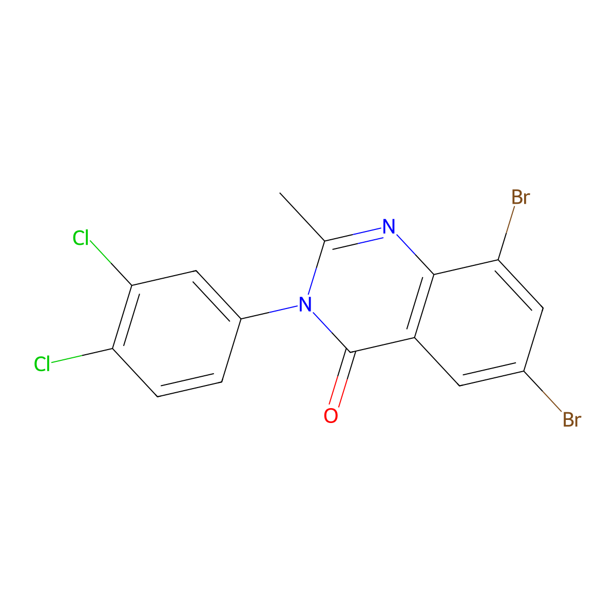 4(3h)-Quinazolinone,6,8-dibromo-3-(3,4-dichlorophenyl)-2-methyl- molecular structure, CAS 217655-68-0