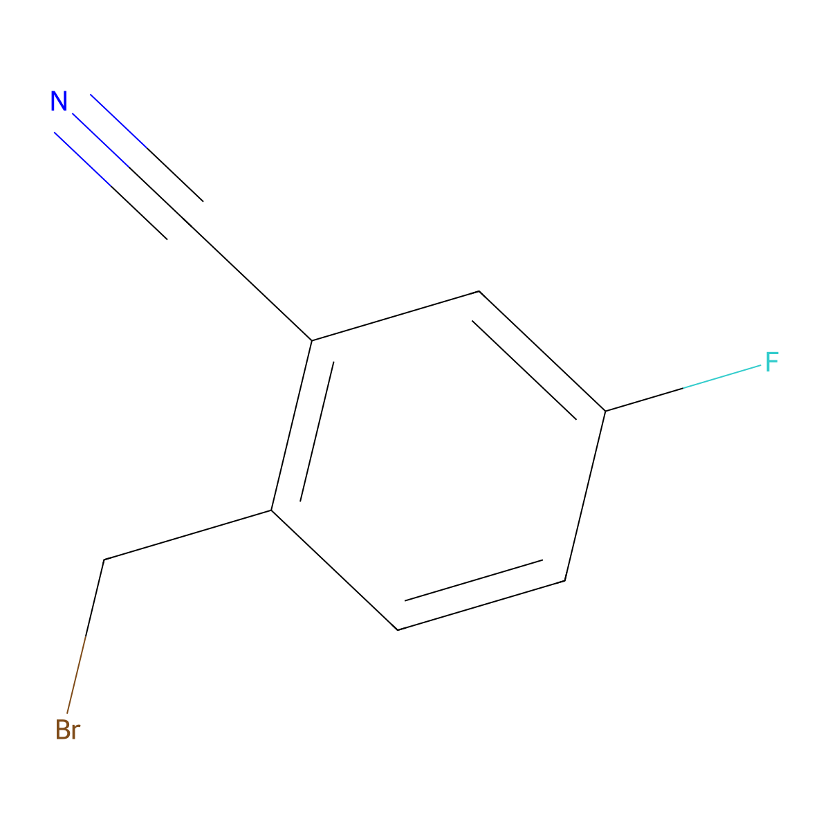 2-(Bromomethyl)-5-fluorobenzonitrile molecular structure, CAS 217661-27-3